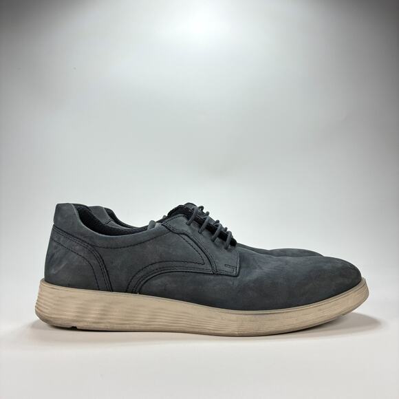 ECCO S Lite Hybrid Dark Gray Apron Toe Tie Oxford Shoes Comfort Men’s Size 8.5 - Picture 1 of 10